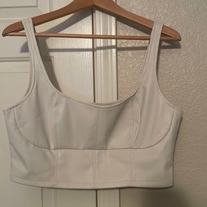 NWT Vegan Crop leather